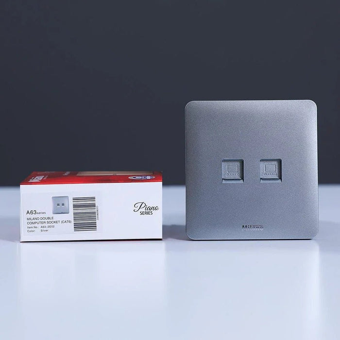 Milano Dual Computer Outlet Cat6 Sl Ps