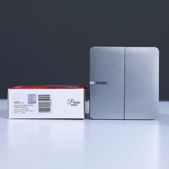 Milano 10A 2 Gang 2 Way Switch Sl Ps