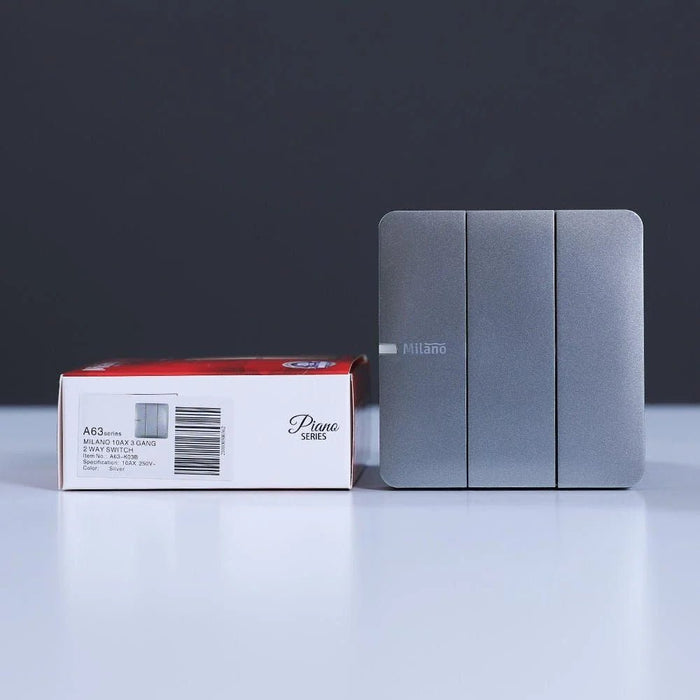 Milano 10A 3 Gang 2 Way Switch Sl Ps