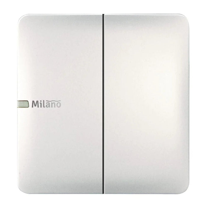 Milano 10A 2 Gang 1 Way Switch Wh Ps
