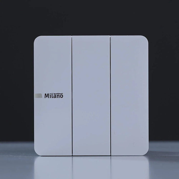 Milano 10A 3 Gang 1 Way Switch Wh Ps