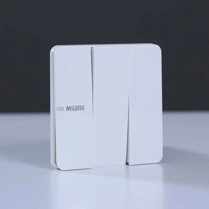 Milano 10A 3 Gang 2 Way Switch Wh Ps