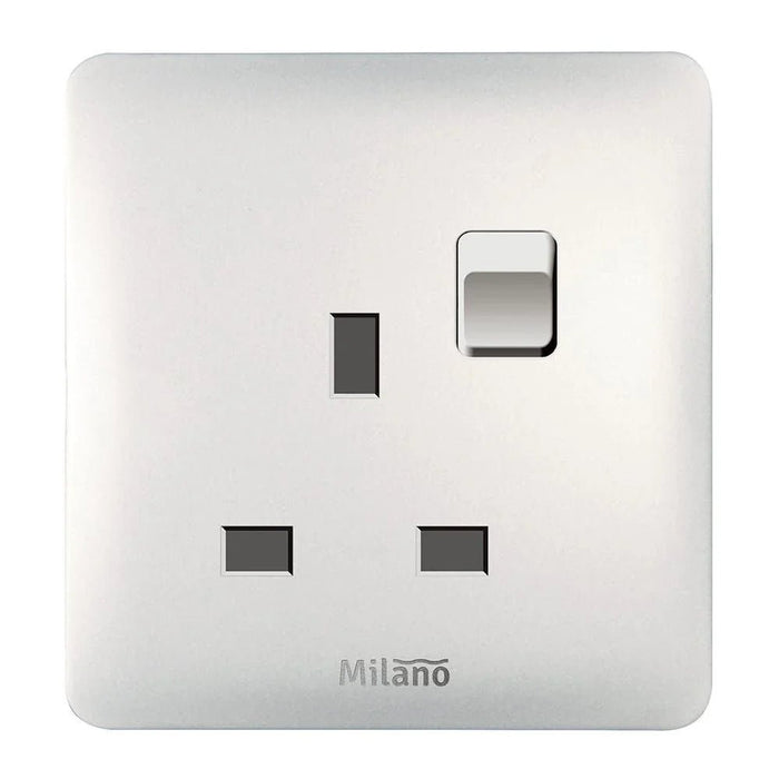 Milano 13A Single Switched Socket With Led Indicat-