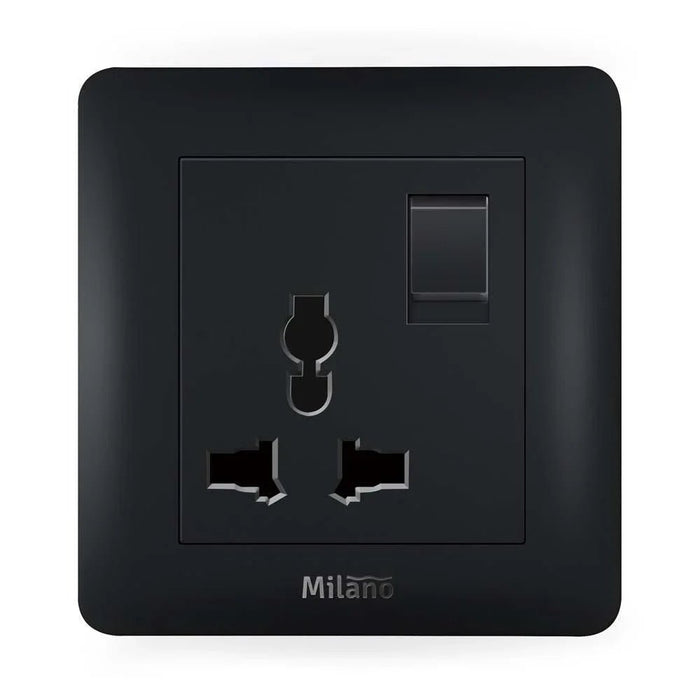 Milano 16A Single Universal SocketMblk Ps