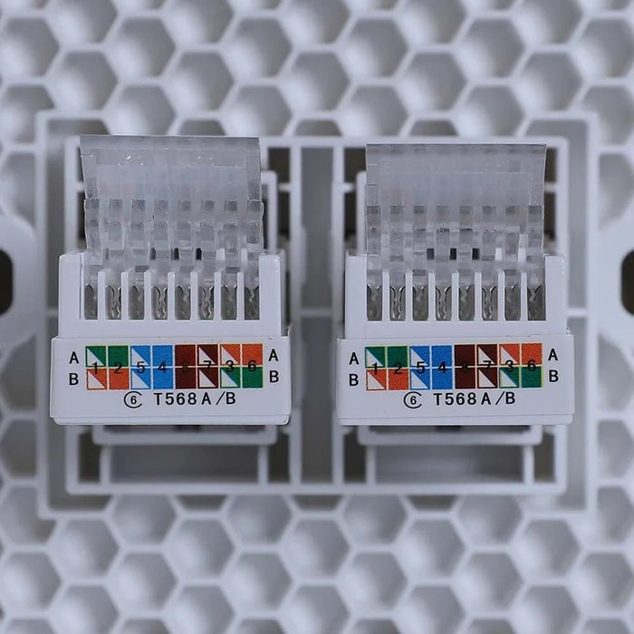Milano Dual Data Socket (Cat-6)Mblk Ps