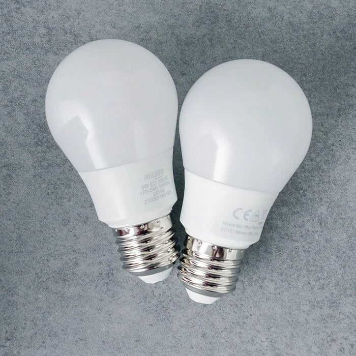 Milano LED Bulb 2Pcs Set 6W E-27 3000K