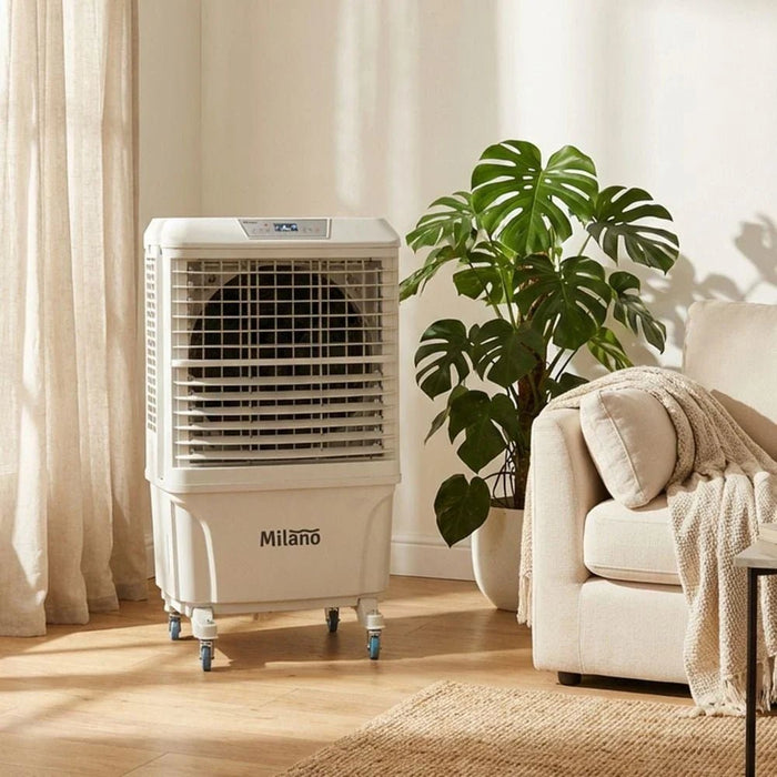 Milano Air Cooler - Thunder - 300 W/ 80 L Water Tank - Grey/Blue - With 1-Year Warranty