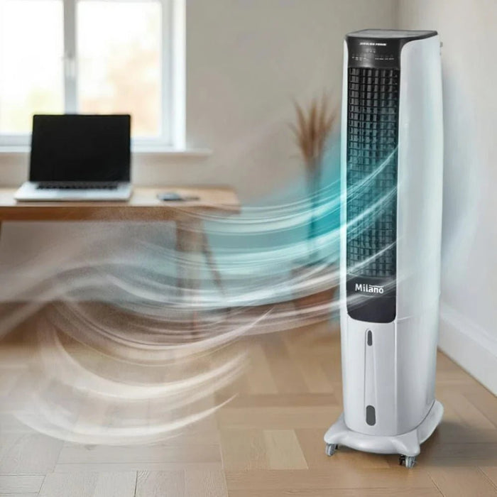 Tulia Jumbo Evaporative Air Cooler - White & Black - 350 W/ 70 L Water Tank - With 1-Year Warranty