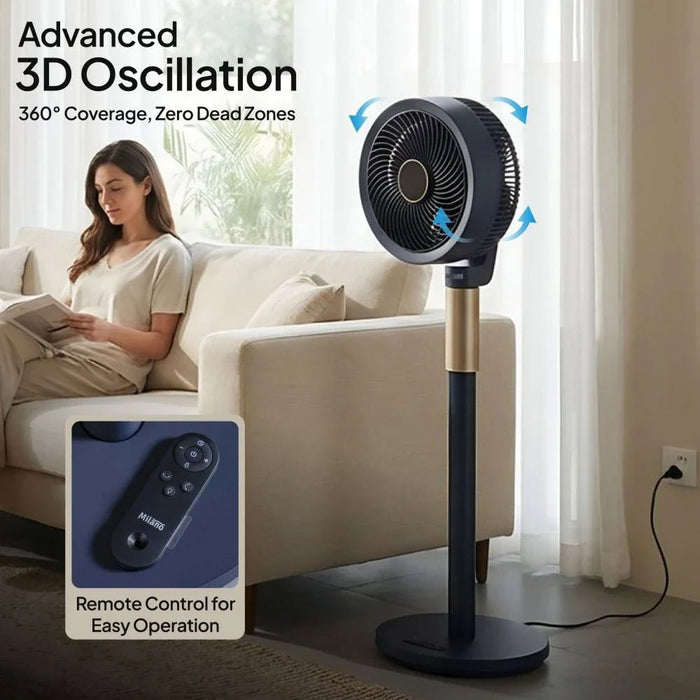 Milano Infinity Stand Fan 50W-3D Oscillation DRCF-2308Y