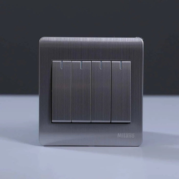 Milano 10A 4 Gang 1 Way Switch Sl