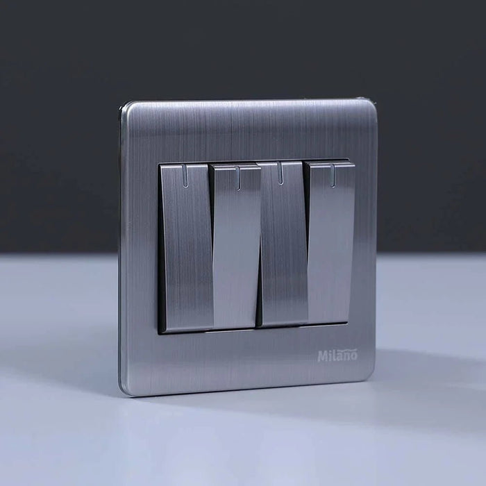 Milano 10A 4 Gang 1 Way Switch Sl