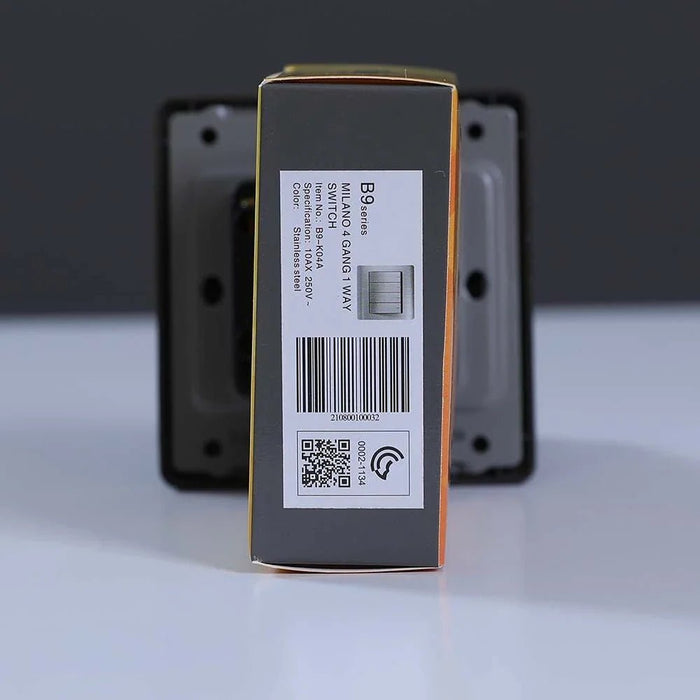 Milano 10A 4 Gang 1 Way Switch Sl