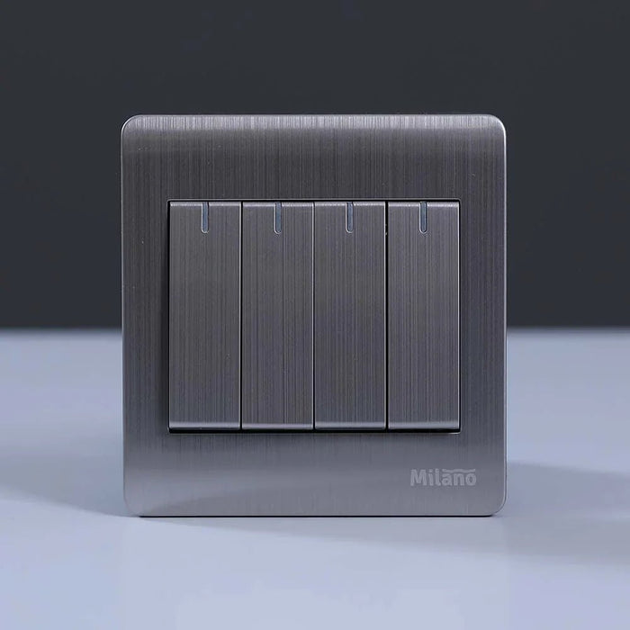 Milano 10A 4 Gang 2 Way Switch Sl
