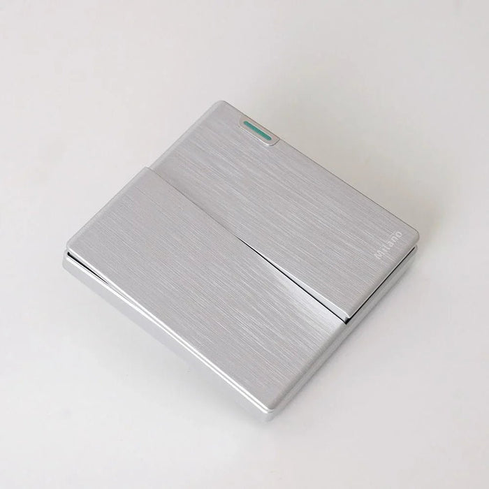 Milano 10A 2G 1W Switch Aura Slvr