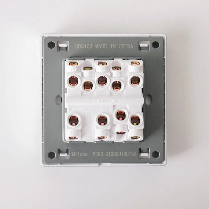 Milano 10A 3G 2W Switch Aura Slvr