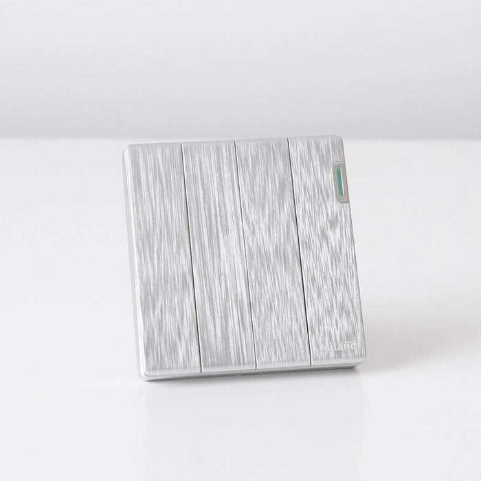 Milano 10A 4G 2W Switch Aura Slvr