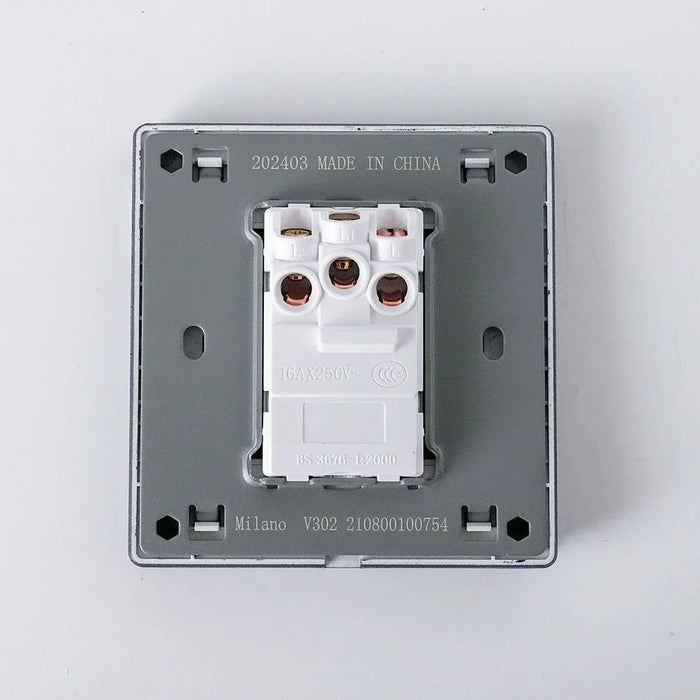 Milano 10A 1G 2W Switch Aura Blk