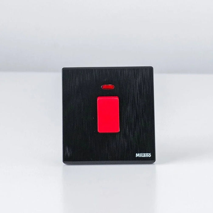 Milano 45A Dp Switch With Neon Aura Blk