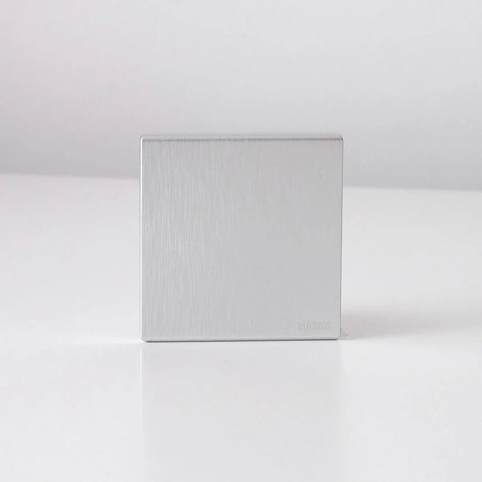 Milano Single Blank Plate Aura Slvr