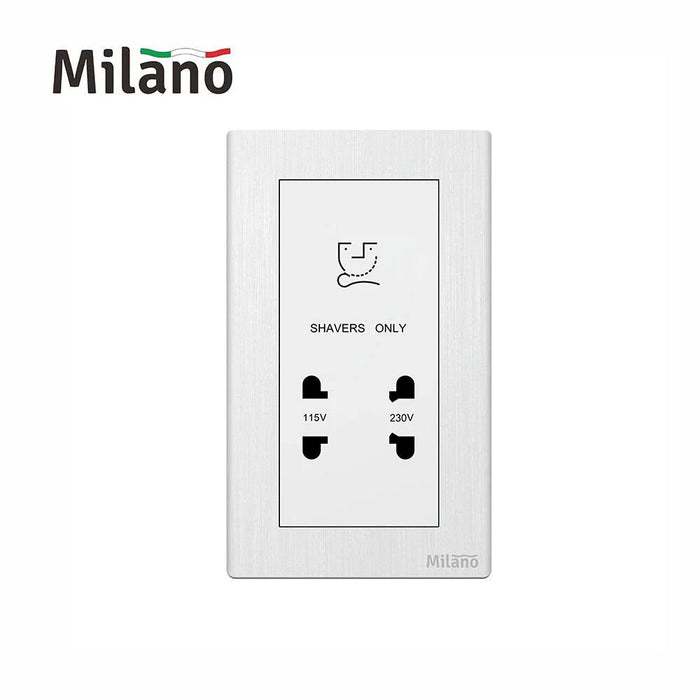 Milano Shaver Socket 3X6 Aura Wh
