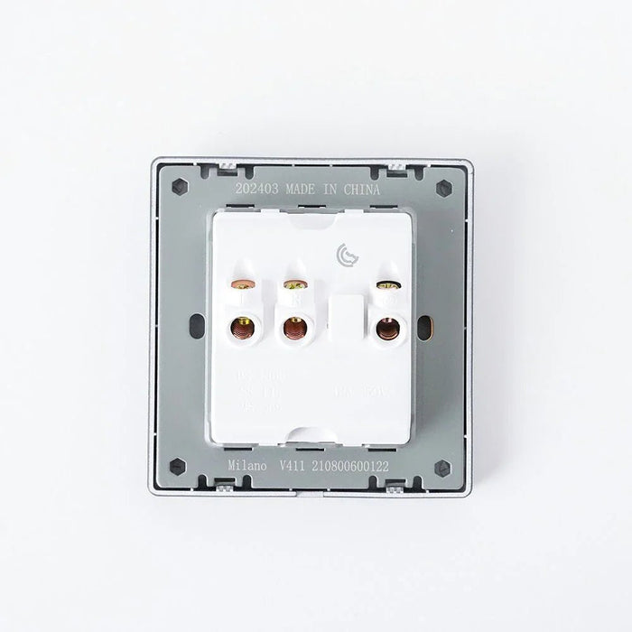 Milano 13A Socket With Neon, Dp Aura Blk