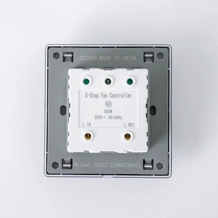 Milano 500W Step Fan Regulator Aura Blk