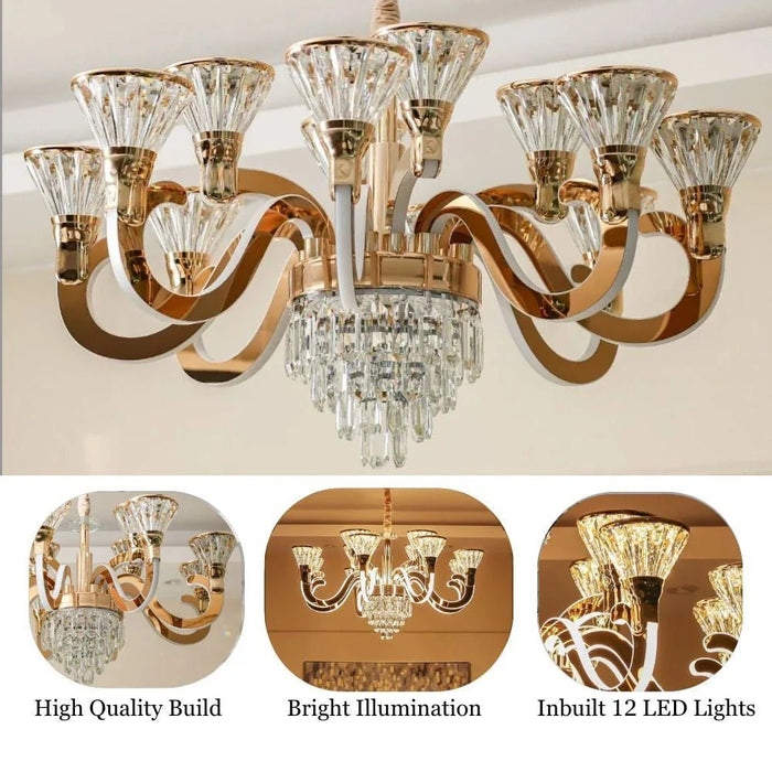 Casablanca LED Crystal Chandelier-Clear -D980xH55