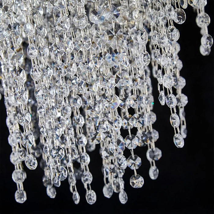 Florio Jumbo Chandelier Ð Metal, Glass & Crystal Ð Clear/Silver Ð W100xH75 cm