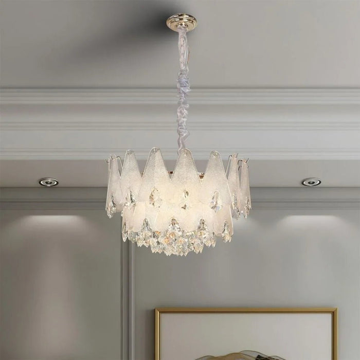 Babylonia 12-Light Chandelier - Crystal - Clear - Silver - D60x60 cm