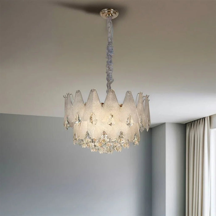 Babylonia 12-Light Chandelier - Crystal - Clear - Silver - D60x60 cm