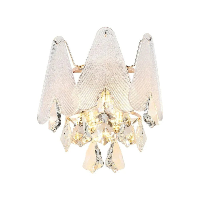 Babylonia Wall Sconce Ð Glass & Metal Ð Clear - Silver - L30xH33 cm