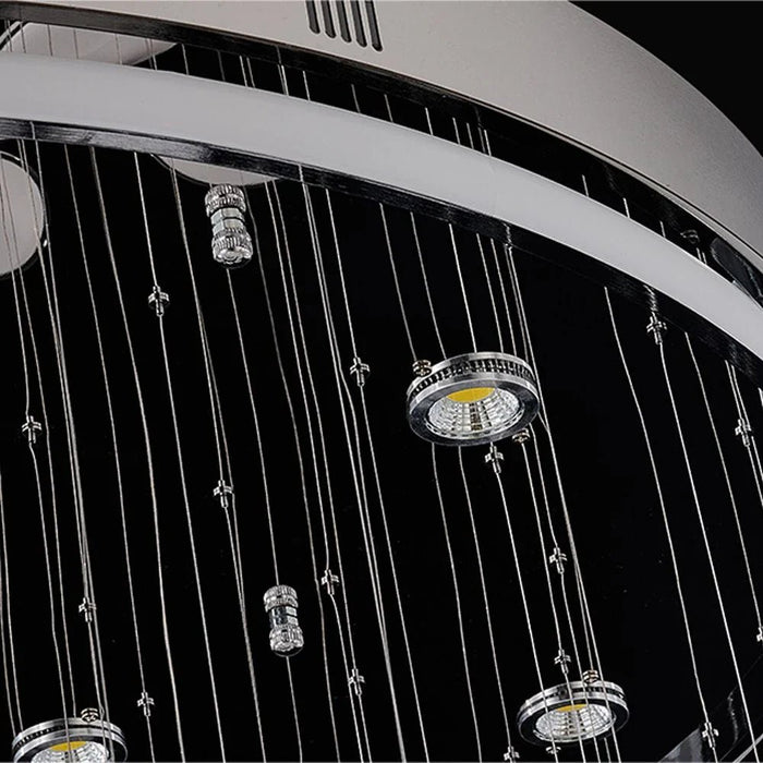 Seychelles LED Chandelier - Stainless Steel, Silicon & Glass - White - Silver - D80xW80xH45 cm