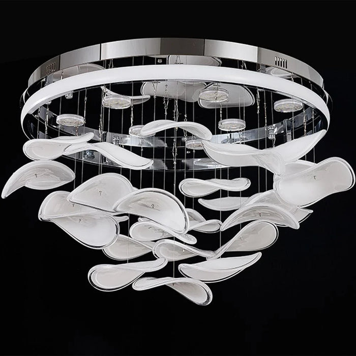 Seychelles LED Flushmount - Stainless Steel, Silicon & Glass - White - Silver