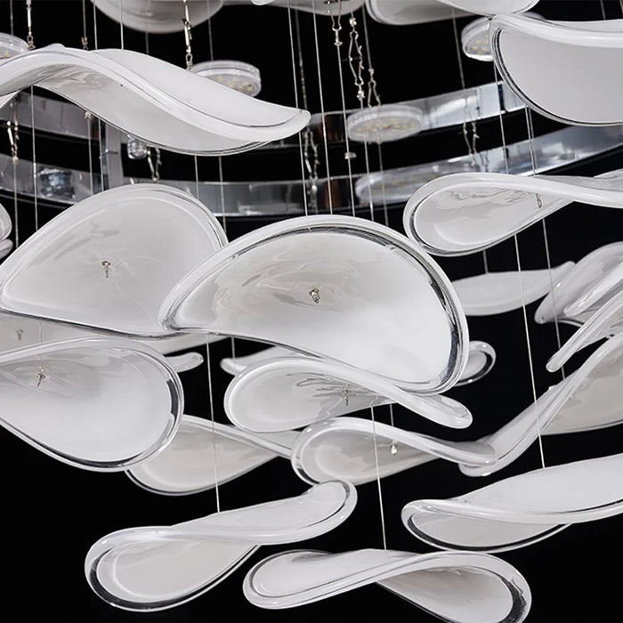 Seychelles LED Flushmount - Stainless Steel, Silicon & Glass - White - Silver