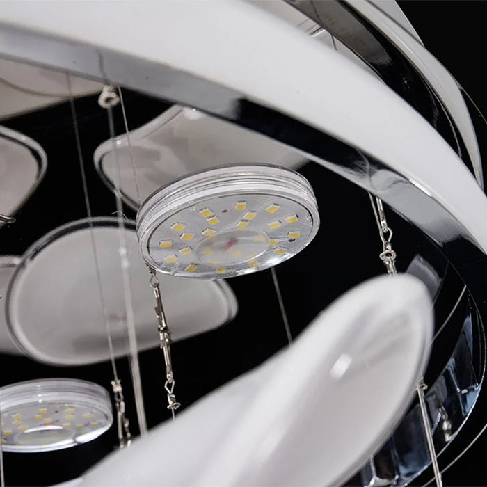 Seychelles LED Flushmount - Stainless Steel, Silicon & Glass - White - Silver