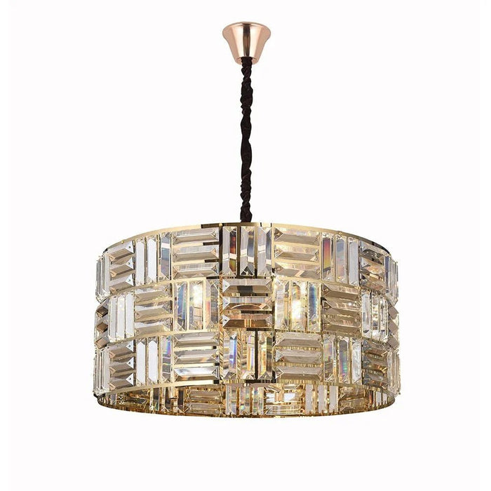 Nicely 8-Light Chandelier - Glass - Silver - E14x8 - D63xW63xH26 cm