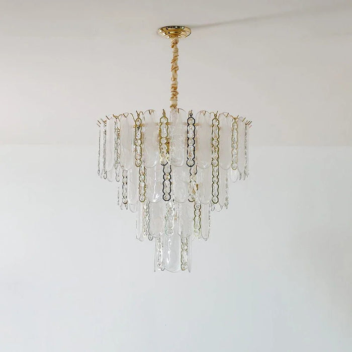 Madrid 12-Light Chandelier Ð Crystal & Glass Ð White - Gold Ð D60xW60xH42 cm