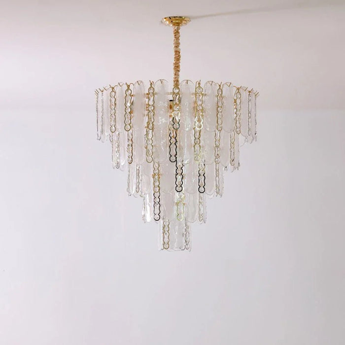 Madrid 26-Light Crystal Chandelier Ð Crystal & Glass Ð White/Gold Ð D100xW100 cm