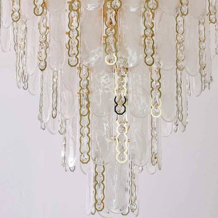 Madrid 26-Light Crystal Chandelier Ð Crystal & Glass Ð White/Gold Ð D100xW100 cm