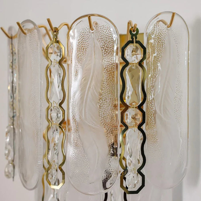 Madrid Wall Bracket Ð Crystal & Glass Ð White/Gold Ð L32xW32xH25 cm