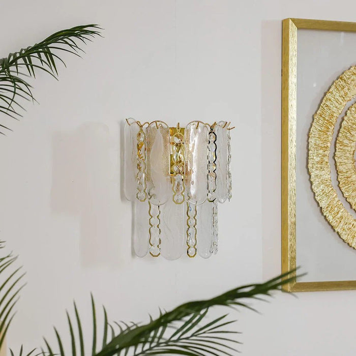 Madrid Wall Bracket Ð Crystal & Glass Ð White/Gold Ð L32xW32xH25 cm