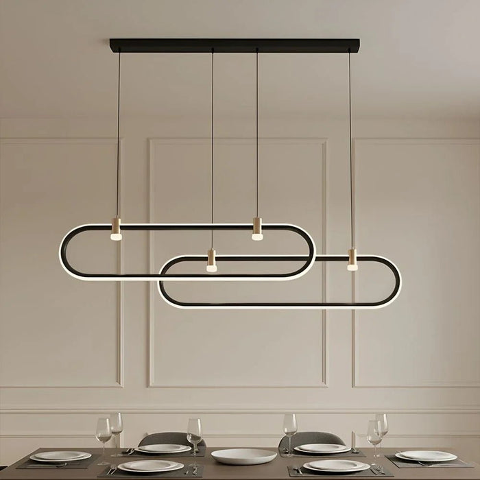 Arlo LED Chandelier 3-Color Dimmable 100cm-Black