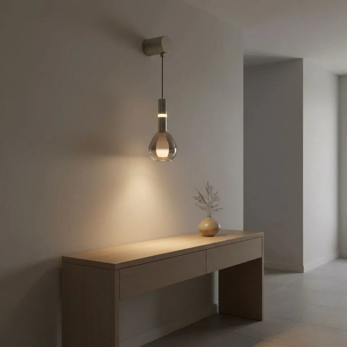 Lumen Wall Lamp Ð Glass & Metal Ð Smoke Grey