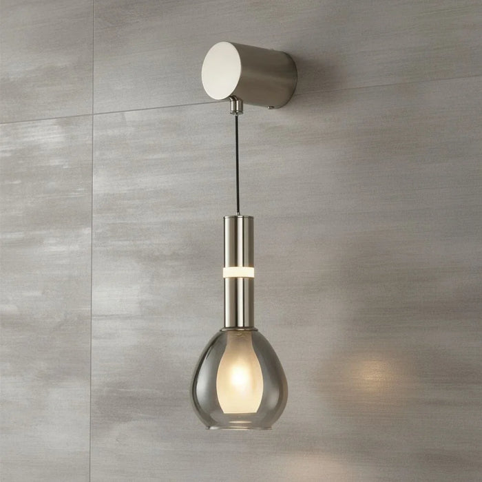 Lumen Wall Lamp Ð Glass & Metal Ð Smoke Grey