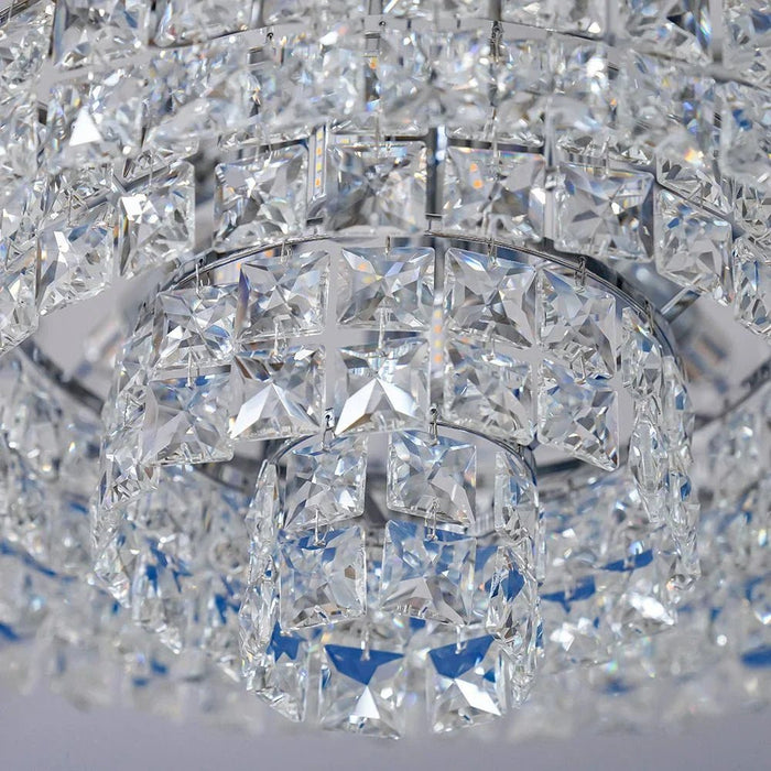 Amira 22 Lights Crystal Chandelier 80cm-Chrome