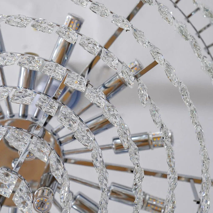 Amira 22 Lights Crystal Chandelier 80cm-Chrome
