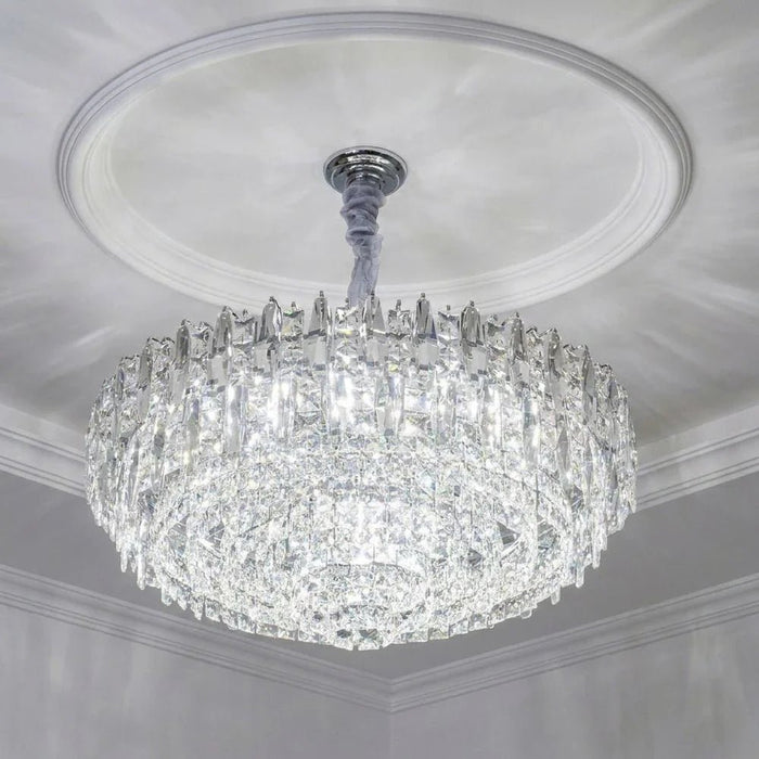 Amira 22 Lights Crystal Chandelier 80cm-Chrome