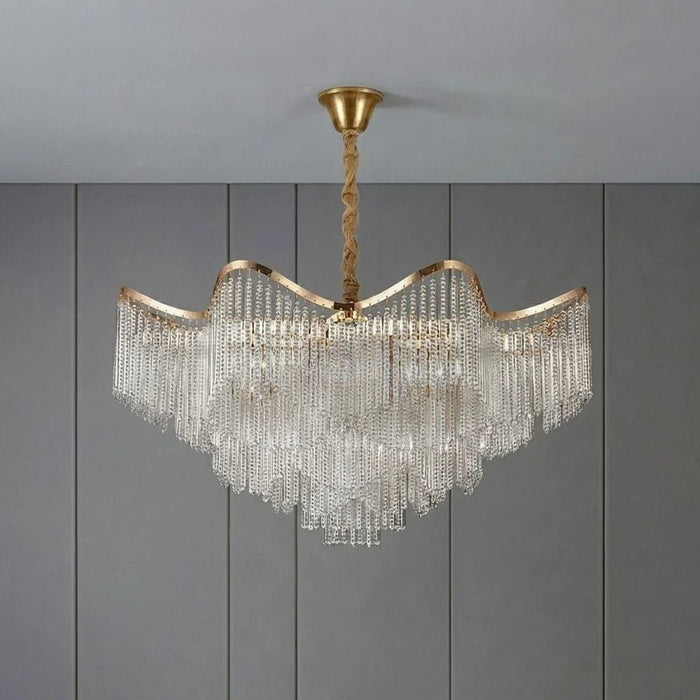 Zahra 11-Light Crystal Chandelier - Gold - 60 cm