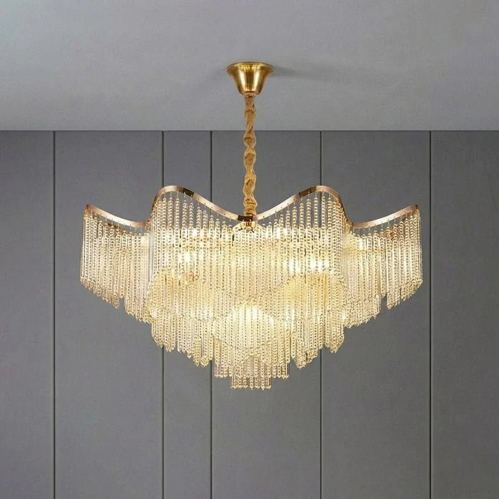 Zahra 11-Light Crystal Chandelier - Gold - 60 cm