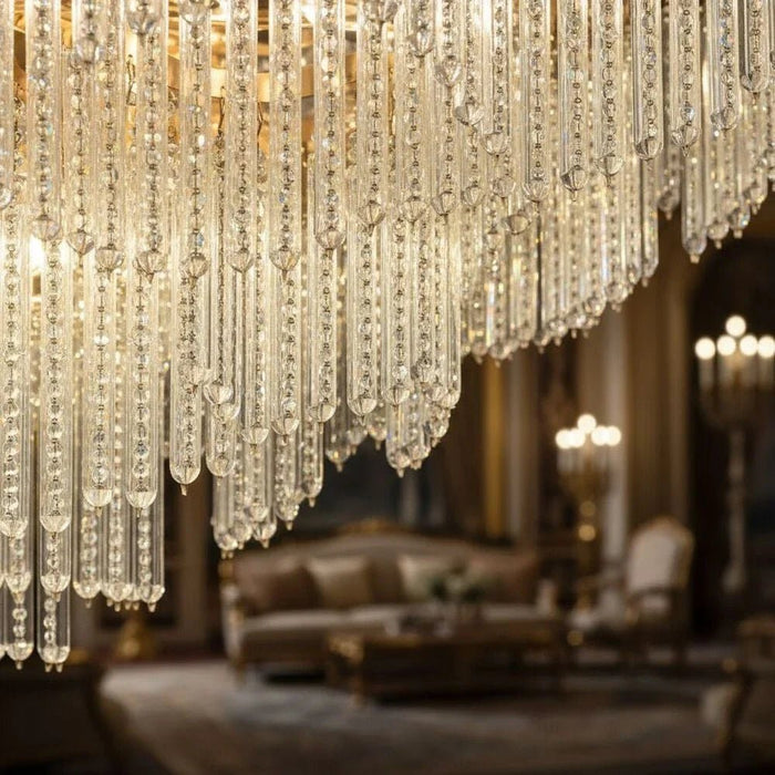 Zahra 15-Light Crystal Chandelier Ð Crystal & Metal Ð Gold Ð 80 cm